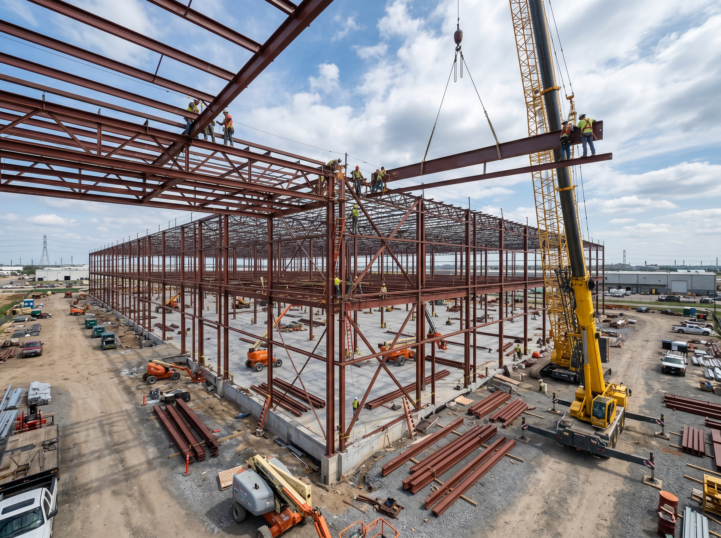 Logistics warehouse steel frame